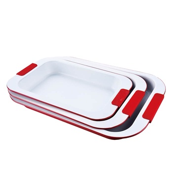 Set of 3 nonstick carbon steel bakeware