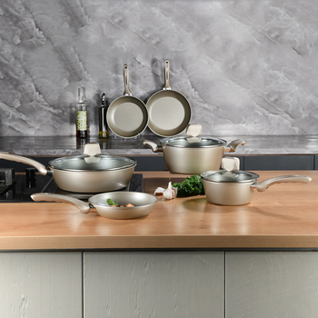Heavy gauge carbon steel nonstick cookware set
