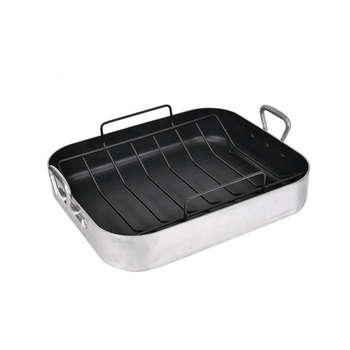 Aluminum nonstick turkey roaster with rack